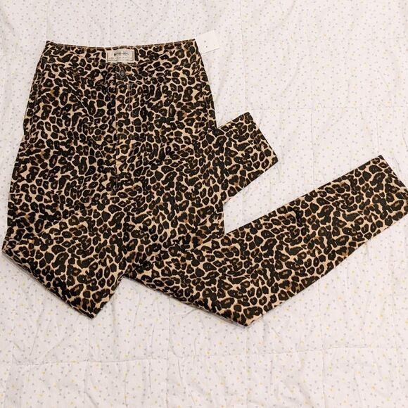 Free PEOPLE We the free Leopard high waist Skinny Jeans size 25 B1 - Picture 5 of 12